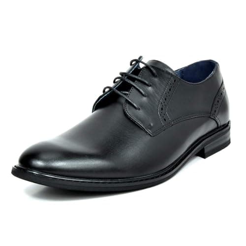 Bruno Marc Men's Prince-16 Black Leather Lined Dress Oxfords Shoes Size 11 M US - Image 1