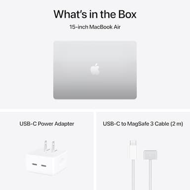 Apple 2025 MacBook Air 15-inch Laptop with M4 chip: Built for Apple Intelligence, 15.3-inch Liquid Retina Display, 16GB Unified Memory, 256GB SSD Storage, Touch ID; Silver with AppleCare+ (3 Years) - Image 6