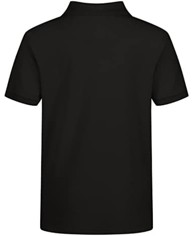 Nautica Boys' School Uniform Short Sleeve Pique Polo, Black, Large (14/16) Husky - Image 2