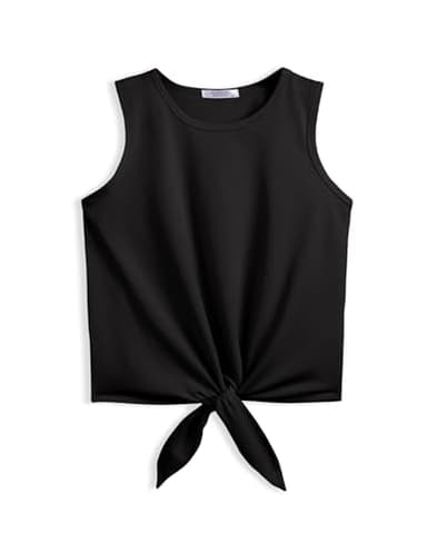 Arshiner Toddler Girls Short Sets Tie Knot Tank Top and Paperbag Waist Shorts Cute Girl Summer Clothing for 2-7 Years - Image 5