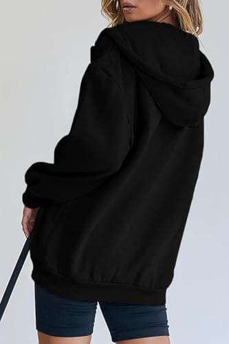 PRETTYGARDEN Women's 2025 Zip Up Y2K Hoodies Casual Long Sleeve Sweatshirts Fall Winter Track Jackets with Pockets (Black,Medium) - Image 3