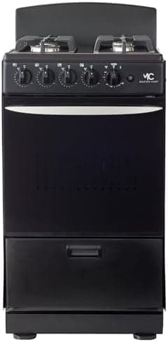 MC - 20" Black W Gas Space Saver Range with 2.4 CFT Oven Capacity - Italian SABAF Sealed Burners, 1 Ultra-Fast, 3 Fast – Easy to Clean, Iron Grates, Cool Knobs - L 21" W 20" H 41" - Image 3