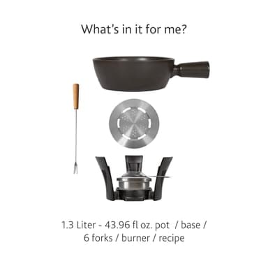 Boska Cheese Fondue Party Set Nero - Black Cast Iron Fondue Pot - Wedding Registry Items Small Kitchen Appliances for up to 4 Persons Wedding Registry Items - Image 7