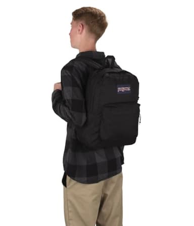 JanSport SuperBreak One Backpacks - Durable, Lightweight Bookbag with 1 Main Compartment, Front Utility Pocket with Built-in Organizer - Premium Backpack, Black - Image 4