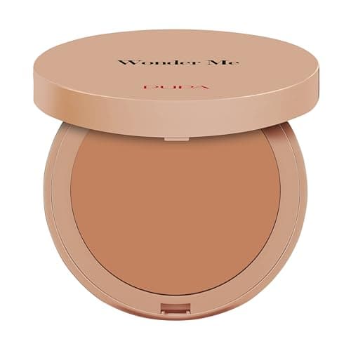 Pupa Milano Wonder Me Bronzer - Matte Bronzer Powder Reduces Pores and Imperfections - Sweat Resistant - Talc Free - 002 Medium Warm - 0.264 oz - Image 1