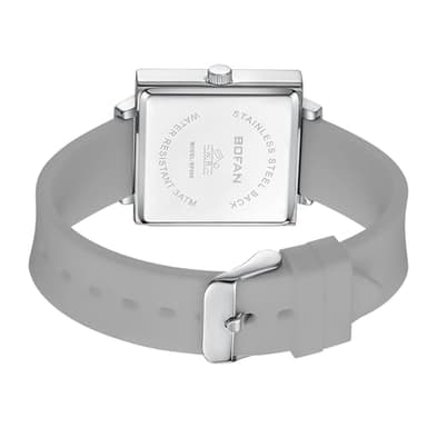 BOFAN Waterproof Nurse Watch for Medical Professionals,Students,Doctors with Easy to Read Square Dials,Second Hand and 24 Hours,Soft Gray Silicone Strap. - Image 3