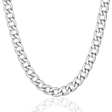 Stainless Steel Necklace for Women 316L Stainless Steel Miami Cuban Curb Chain Men - Image 1
