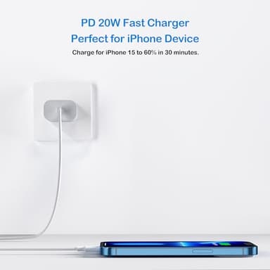 USBC Charger Block for iPhone 17 Charging Plug,MFI Certified Fast USB C Wall Cube 2Pack Power Adapter for iPhone16E/17/Air/Pro/Plus/Pro Max/15/14/13/12/11,for iPad Pro/Air/Mini USB-C Charge Brick Box - Image 3