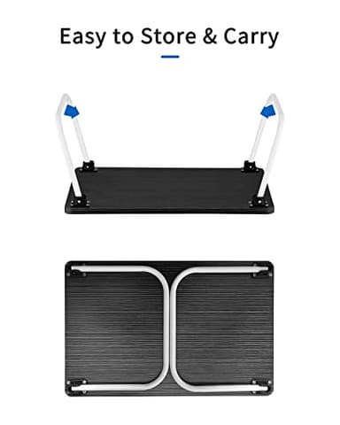 Ruxury Folding Lap Desk Laptop Stand Bed Desk Table Tray, Breakfast Serving Tray, Portable & Lightweight Mini Table for Sofa Couch Floor - - Black - Image 7