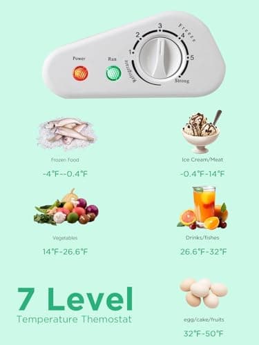 F.W.WOOLWORTHS 5.0 Cu.Ft Chest Freezer, Deep Freezer Adjustable 7 Thermostat, Compact Freezer with Removable Basket for Kitchen, Home, Office, Basement, RVs-White - Image 3