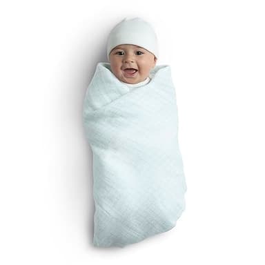 Delta Children 100% Cotton Muslin Baby Receiving Blankets for Girls and Boys – 47x47 Inches (Pack of 2), Sea Life - Image 5