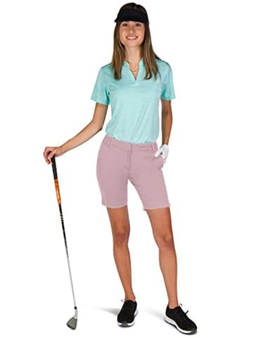 Three Sixty Six Womens Bermuda Golf Shorts 8 ½ Inch Inseam - Quick Dry Active Shorts with Pockets, Athletic and Breathable Lilac Pink - Image 4