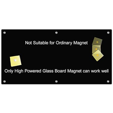 J&J worldwide Magnetic Black Glass Whiteboard 6' x 3', 70 x 35 Inches Large Frameless White Boards for Walls, Large Dry Erase Board for Office, Home, School - Image 7