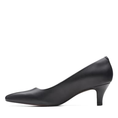 Clarks womens Linvale Jerica Pump, Black Leather, 9.5 US - Image 6