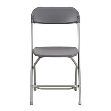 Flash Furniture Hercules Series Plastic Folding Chairs for Parties and Weddings, Stackable Commercial Event Seats, Set of 10, Gray - Image 6