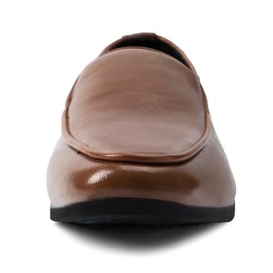 UUBARIS Mens Leather Loafers Slip On Formal Suit Tuxedo Shoes Brown Size 11 - Image 2