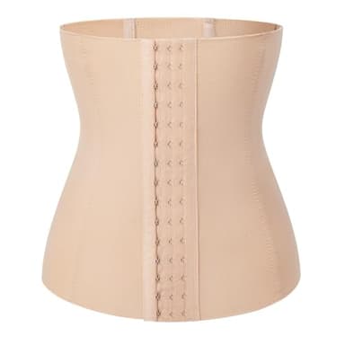 Werena Waist Trainer for Women Corset Shapewear Tummy Control Slimming Body Shaper Girdle Waist Cincher Postpartum Belly Band(B# Beige(Height: 11"), X-Large) - Image 1