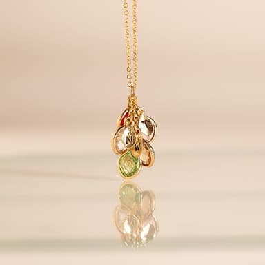 MignonandMignon Birthstone Necklace for Grandma, Initial Necklaces for Women Personalized Jewelry for Women Birthstone Necklace, Grandkids Name Gifts for Mom Necklace Family, Unique – BSON-L-D - Image 4