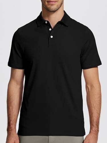 ISEEGZ Mens Golf Shirts Short Sleeve Funny Print Golf Polo Shirts for Men Lightweight Dry Fit Quick Dry Collared Golf Polos Black - Image 2