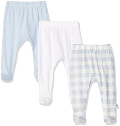 HonestBaby Unisex-Baby 3-Pack Footed Pants Roomy Fit Pull on Bottoms 100% Organic Cotton for Infant Baby Boys, Girls, Unisex - Image 2