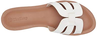 The Drop Women's Monika Flat H-Band Slide Sandal, White, 9 - Image 5