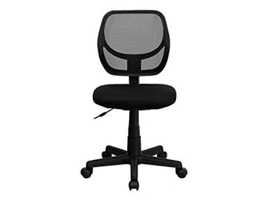 Flash Furniture Neri Low Back Black Mesh Swivel Task Office Chair with Curved Square Back - Image 4