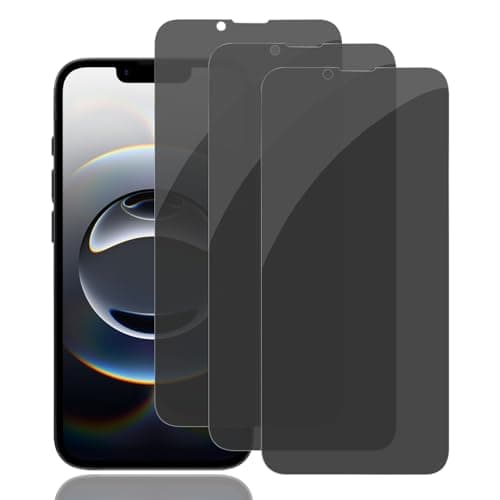 PEHAEL 3Pack for iPhone 16e/14/13/13 Pro Privacy Screen Protector Full Coverage Anti-Spy Tempered Glass Film 9H Hardness Easy Installation Bubble Free [6.1 inch] - Image 1