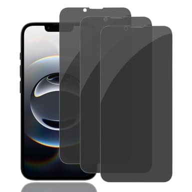 PEHAEL 3Pack for iPhone 16e/14/13/13 Pro Privacy Screen Protector Full Coverage Anti-Spy Tempered Glass Film 9H Hardness Easy Installation Bubble Free [6.1 inch] - Image 1