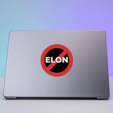 2 pcs Elon Sticker, No Elon Sticker, Elon Sticker, Musk Tesla Bumper Sticker, 4 Inch Waterproof Vinyl Decal for Car, Truck, Laptop, Window, Tesla Bumper Sticker - Image 6