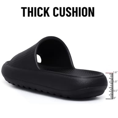 Comwarm Cloud Slide Sandals for Women Men Ultra Comfort Recovery Pillow Slippers Soft Summer Beach Shoes with Low Arch Support,Matte Black Size 13-14 Wonmen/11.5-12.5 Men - Image 6