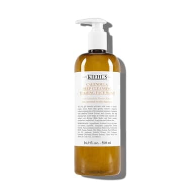 Kiehl's Calendula Deep Cleansing Face Wash, Balances Skin While Gently Removing Impurities, Soothing and Refreshing, Boosts Moisture Barrier for Soft-Feeling Skin, Paraben + Sulfate Free - 16.9 fl oz - Image 1