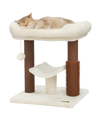 Hoopet cat Tree Tower,cat Scratching Post for Indoor Cats,Featuring with Super Cozy Perch,Cat Self Groomer and Interactive Dangling Ball Great for Kittens and Cats - Image 1