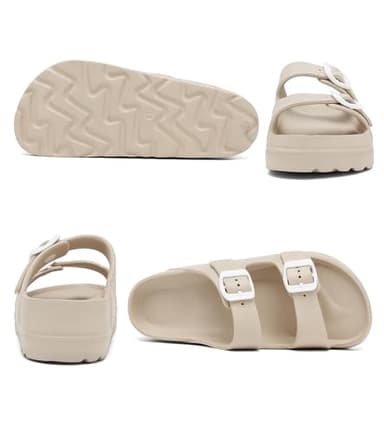 Women Platform Sandals with Arch Support, Adjustable Buckle EVA Arch Support Sandal, Comfort Foam Slide Lightweight Thick Soles - Image 3