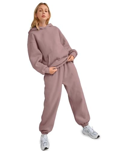 AUTOMET Sweatsuits Women 2 Piece Outfit Lounge Two Piece Sets Fall Fashion 2025 Tracksuits Oversized Sweatshirt and Sweatpants Casual Teen Girls Clothing DarkPink M - Image 5