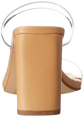 The Drop Women's Avery Square Toe Two Strap High Heeled Sandal, Clear, 7 - Image 3