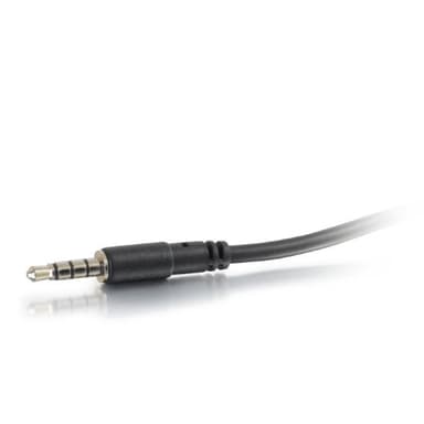 C2G Legrand 4-Pin 3.5MM Port Cable, Black Microphone Cable Y-Splitter, 6 Inch Splitter Y-Cable with Headset Splitter Adapter, 1 Count, C2G 27394 - Image 2
