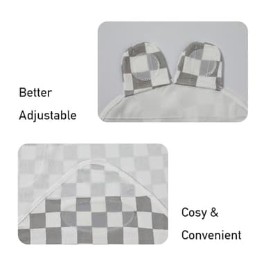 Baby Swaddle Sacks, 3-Pack Newborn Organic Cotton Swaddle Wrap, Adjustable Swaddling Blankets, Nursery Swaddling Essentials for Newborn 0-3 Months, Infant Shower Items Gift (Animals & Square) - Image 6