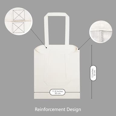 TOPDesign 30-Pack Economical 11.8"x13" Cotton Tote Bags, Lightweight Small Reusable Grocery Shopping Cloth Bags, Suitable for DIY, Advertising, Promotion, Gift, Activity - Image 5