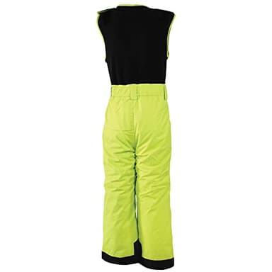 Hudson Baby Unisex Snow Bib Overalls with Fleece Top, Lime, X-Large - Image 3
