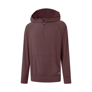 VANCAMEL Zip Up Hoodie for Men Casual Lightweight Sweatshirts Long Sleeve Stretch Performance Golf Hooded with Pocket Brick Heather - Image 1