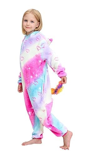 NewCute Kids Unicorn Onesie Animal Pajamas Halloween Cosplay Costume Sleepwear Gift for Girls and Boys.115 - Image 2