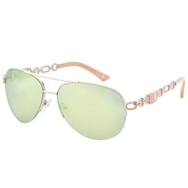 FONHCOO Aviator Sunglasses for Women Men Oversized Metal Frame UV400 Mirrored Sunglasses (Orange) - Image 1