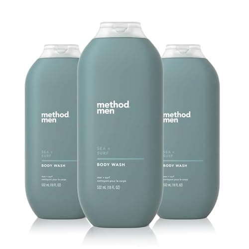 Method Men Body Wash, Sea + Surf, Paraben and Phthalate Free, 18 FL Oz (Pack of 3),Softening - Image 1