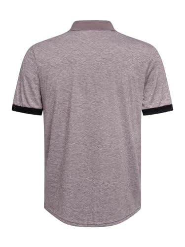 Hardaddy Men's Casual Golf Polo Shirt with Pocket Short Sleeve Work Shirts with Collar Stylish Summer Contrast Color Tees Tops Shirts Slim Fit Brown XXL - Image 2