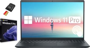 Dell Inspiron 15" FHD Touchscreen Business & Student Laptop Computer, 32GB RAM 1.5TB Storage (1TB SSD+ 512GB SD Card), 10-Cores Intel Core i5, Windows 11 Pro with Microsoft Office Included, Black - Image 1