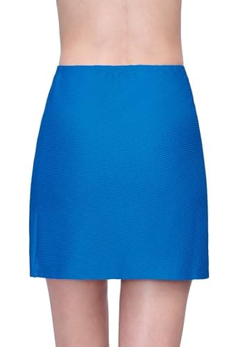 Gottex Harbourside Cobalt Women’s Textured Pull on Mini Skirt Swimsuit Cover Up Beachwear Essential - Image 3