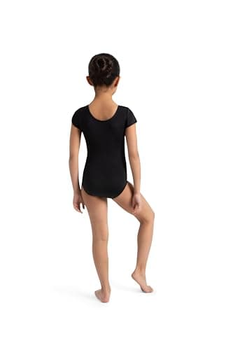 Capezio girls Team Basic Short Sleeve athletic leotards, Black, 4-5 US - Image 4