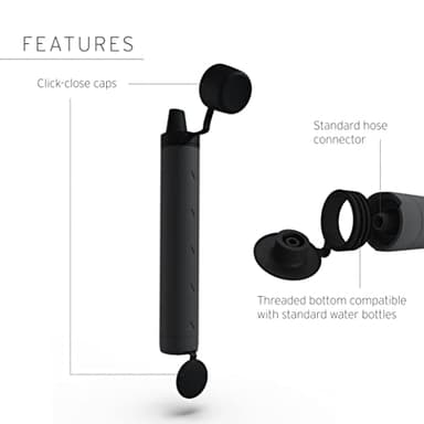 LifeStraw Peak Series - Personal Water Filter Straw for Backup Filtration, Emergency, Survival, and Ultralight Hydration, Mountain Blue, 2 Pack - Image 4