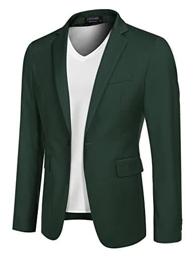 COOFANDY Men's Sport Coats & Blazers Green Suit Jacket Lightweight Dress Blazer (Green L) - Image 1