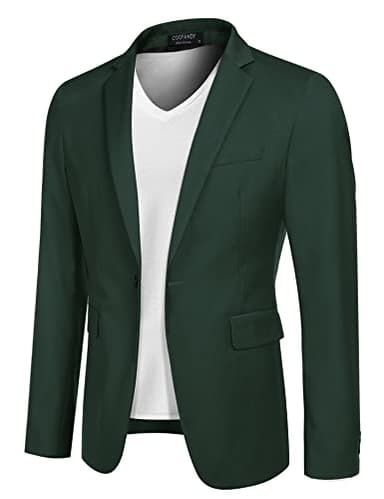 COOFANDY Men's Sport Coats & Blazers Green Suit Jacket Lightweight Dress Blazer (Green L) - Image 1